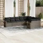 9-teiliges Gartenmöbel-Set und graue synthetische Rattankissen von , Gartensets - Ref: Foro24-3220639, Preis: 549,19 €, Rabat...