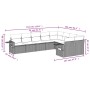 9-teiliges Gartenmöbel-Set und graue synthetische Rattankissen von , Gartensets - Ref: Foro24-3220639, Preis: 546,16 €, Rabat...