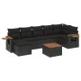 8-piece garden sofa set and black synthetic rattan cushions by , Garden sets - Ref: Foro24-3227035, Price: 511,14 €, Discount: %