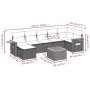 8-piece garden sofa set and black synthetic rattan cushions by , Garden sets - Ref: Foro24-3227035, Price: 511,14 €, Discount: %