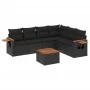 7-piece garden dining set and black synthetic rattan cushions by , Garden sets - Ref: Foro24-3226846, Price: 465,74 €, Discou...