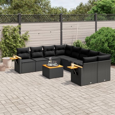 8-piece garden sofa set and black synthetic rattan cushions by , Garden sets - Ref: Foro24-3226664, Price: 569,66 €, Discount: %