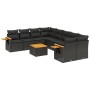 8-piece garden sofa set and black synthetic rattan cushions by , Garden sets - Ref: Foro24-3226664, Price: 569,66 €, Discount: %