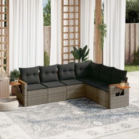 Set de muebles de jardín 6 pzas y cojines ratán sintético gris de , Conjuntos de jardín - Ref: Foro24-3226844, Precio: 380,93...