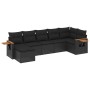 7-teiliges Garten-Essset und schwarze Kissen aus synthetischem Rattan von , Gartensets - Ref: Foro24-3227028, Preis: 454,26 €...
