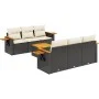 7-piece garden dining set and black synthetic rattan cushions by , Garden sets - Ref: Foro24-3226630, Price: 453,73 €, Discou...