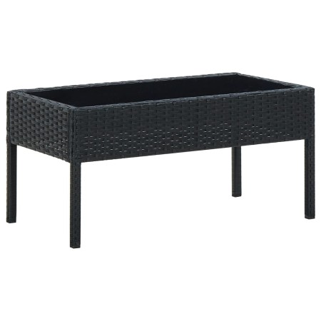 Black synthetic rattan garden table 75x40x37 cm by vidaXL, Garden tables - Ref: Foro24-45904, Price: 79,44 €, Discount: %