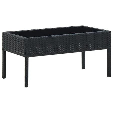 Gartentisch aus synthetischem Rattan schwarz 75x40x37 cm von vidaXL, Gartentische - Ref: Foro24-45904, Preis: 77,45 €, Rabatt: %