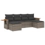 6-teiliges Gartenmöbel-Set und graue synthetische Rattankissen von , Gartensets - Ref: Foro24-3227061, Preis: 335,74 €, Rabat...