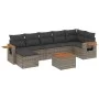 8-piece garden sofa set and gray synthetic rattan cushions by , Garden sets - Ref: Foro24-3227040, Price: 466,13 €, Discount: %