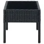 Gartentisch aus synthetischem Rattan schwarz 75x40x37 cm von vidaXL, Gartentische - Ref: Foro24-45904, Preis: 77,45 €, Rabatt: %