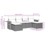 6-teiliges Gartenmöbel-Set und graue synthetische Rattankissen von , Gartensets - Ref: Foro24-3227061, Preis: 335,74 €, Rabat...