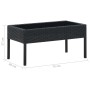 Black synthetic rattan garden table 75x40x37 cm by vidaXL, Garden tables - Ref: Foro24-45904, Price: 79,44 €, Discount: %