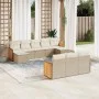 Gartensofa-Set mit beigen Kissen, 10-teilig, synthetisches Rattan von , Gartensets - Ref: Foro24-3228095, Preis: 653,05 €, Ra...