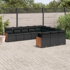 11-piece garden sofa set and black synthetic rattan cushions by , Garden sets - Ref: Foro24-3228106, Price: 690,86 €, Discoun...