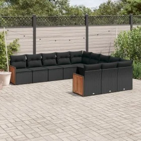 11-piece garden sofa set and black synthetic rattan cushions by , Garden sets - Ref: Foro24-3228106, Price: 708,43 €, Discoun...