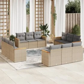 12-piece garden sofa set and brown synthetic rattan cushions by , Garden sets - Ref: Foro24-3258237, Price: 878,84 €, Discoun...