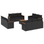 Set de sofás de jardín y cojines 13 pzas ratán sintético negro de , Conjuntos de jardín - Ref: Foro24-3258240, Precio: 994,90...