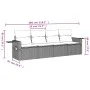 Gartensofa-Set mit Kissen, 4-teilig, beiges synthetisches Rattan von , Gartensets - Ref: Foro24-3252216, Preis: 281,86 €, Rab...