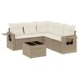 Garden sofa set with cushions 6 pieces beige synthetic rattan by , Garden sets - Ref: Foro24-3252495, Price: 455,17 €, Discou...