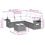 Gartensofa-Set mit Kissen, 6-teilig, beiges synthetisches Rattan von , Gartensets - Ref: Foro24-3252495, Preis: 447,29 €, Rab...