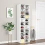 Glossy white chipboard shoe rack 54x34x183 cm by vidaXL, Shoe racks and shoe organizers - Ref: Foro24-800375, Price: 176,09 €...