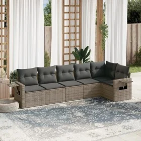 6-piece garden furniture set and gray synthetic rattan cushions by , Garden sets - Ref: Foro24-3252527, Price: 395,02 €, Disc...