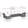 7-piece garden sofa set and beige synthetic rattan cushions by , Garden sets - Ref: Foro24-3252815, Price: 494,66 €, Discount: %