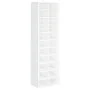 Glossy white chipboard shoe rack 54x34x183 cm by vidaXL, Shoe racks and shoe organizers - Ref: Foro24-800375, Price: 176,09 €...