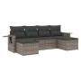 6-teiliges Gartenmöbel-Set und graue synthetische Rattankissen von , Gartensets - Ref: Foro24-3252857, Preis: 367,55 €, Rabat...