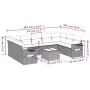 Gartensofa-Set mit beigen Kissen, 10-teilig, synthetisches Rattan von , Gartensets - Ref: Foro24-3252946, Preis: 663,01 €, Ra...