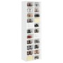 Glossy white chipboard shoe rack 54x34x183 cm by vidaXL, Shoe racks and shoe organizers - Ref: Foro24-800375, Price: 195,22 €...