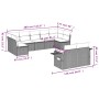 8-teiliges Gartensofa-Set und schwarze synthetische Rattankissen von , Gartensets - Ref: Foro24-3252952, Preis: 622,40 €, Rab...
