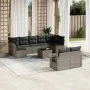 10-piece garden sofa set with gray synthetic rattan cushions by , Garden sets - Ref: Foro24-3252967, Price: 616,37 €, Discoun...