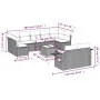 10-piece garden sofa set with gray synthetic rattan cushions by , Garden sets - Ref: Foro24-3252967, Price: 616,37 €, Discoun...