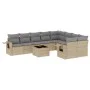 Garden sofa set with beige cushions 10 pieces synthetic rattan by , Garden sets - Ref: Foro24-3252986, Price: 663,01 €, Disco...
