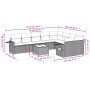 Gartensofa-Set mit beigen Kissen, 10-teilig, synthetisches Rattan von , Gartensets - Ref: Foro24-3252986, Preis: 675,88 €, Ra...
