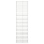 Glossy white chipboard shoe rack 54x34x183 cm by vidaXL, Shoe racks and shoe organizers - Ref: Foro24-800375, Price: 195,22 €...