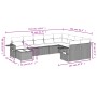 Set de sofás de jardín 10 pzas cojines ratán sintético negro de , Conjuntos de jardín - Ref: Foro24-3252992, Precio: 669,66 €...