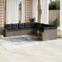 10-piece garden sofa set with gray synthetic rattan cushions by , Garden sets - Ref: Foro24-3253047, Price: 615,95 €, Discoun...