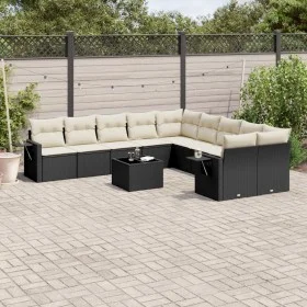 11-piece garden sofa set and black synthetic rattan cushions by , Garden sets - Ref: Foro24-3253053, Price: 645,37 €, Discoun...