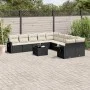 11-piece garden sofa set and black synthetic rattan cushions by , Garden sets - Ref: Foro24-3253053, Price: 645,37 €, Discoun...