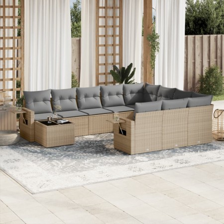 11-piece garden sofa set with beige synthetic rattan cushions by , Garden sets - Ref: Foro24-3253066, Price: 696,38 €, Discou...