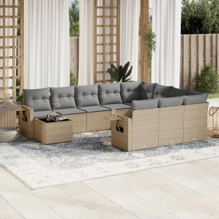 11-piece garden sofa set with beige synthetic rattan cushions by , Garden sets - Ref: Foro24-3253066, Price: 685,47 €, Discou...