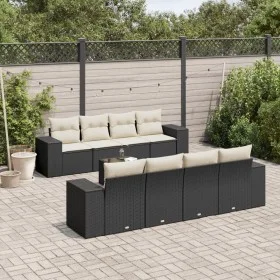 8-piece garden sofa set and black synthetic rattan cushions by , Modular outdoor sofas - Ref: Foro24-3222345, Price: 579,24 €...