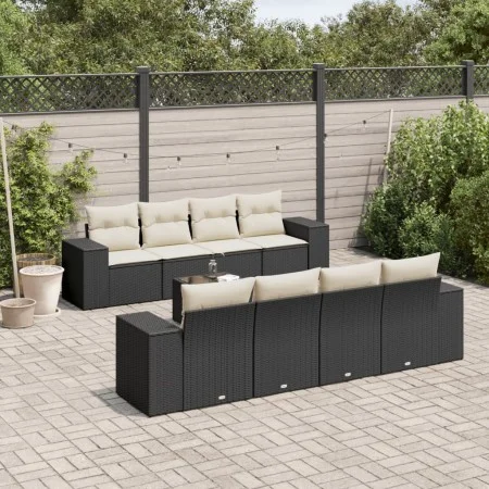 8-piece garden sofa set and black synthetic rattan cushions by , Modular outdoor sofas - Ref: Foro24-3222345, Price: 579,24 €...