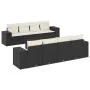 8-piece garden sofa set and black synthetic rattan cushions by , Modular outdoor sofas - Ref: Foro24-3222345, Price: 579,24 €...