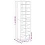 Glossy white chipboard shoe rack 54x34x183 cm by vidaXL, Shoe racks and shoe organizers - Ref: Foro24-800375, Price: 176,09 €...