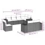 8-piece garden sofa set and black synthetic rattan cushions by , Garden sets - Ref: Foro24-3222834, Price: 672,51 €, Discount: %