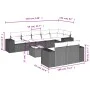 9-teiliges Gartenmöbel-Set und graue synthetische Rattankissen von , Gartensets - Ref: Foro24-3222829, Preis: 620,74 €, Rabat...